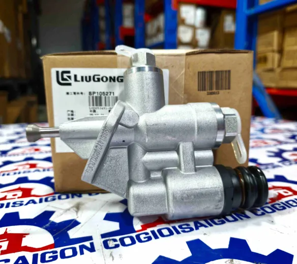 Bơm tay nhiên liệu (Bơm mồi dầu) động cơ Cummins9.3 xe xúc lật LiuGong hàng chính hãng