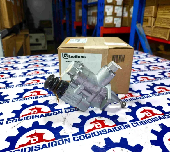 Bơm tay nhiên liệu (Bơm mồi dầu) động cơ Cummins9.3 xe xúc lật LiuGong hàng chính hãng